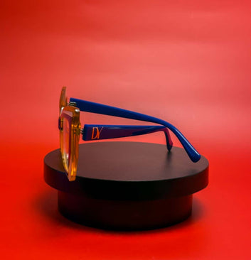 DY Blue Frame clear glass